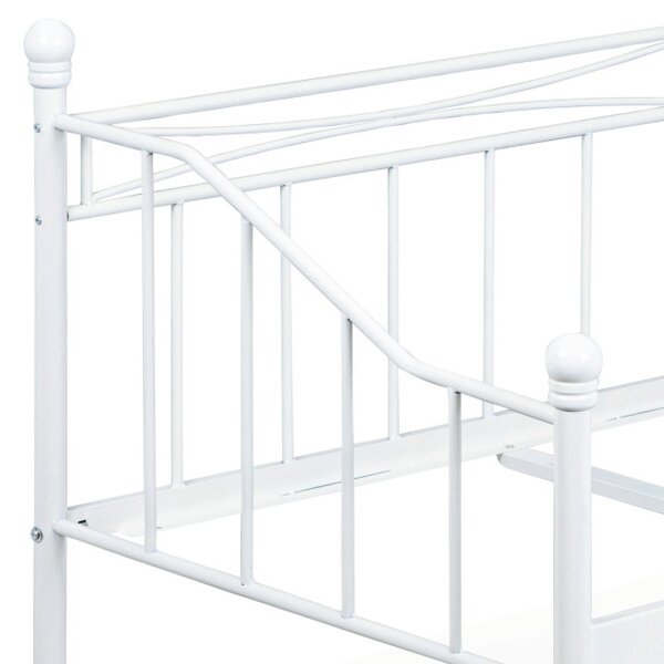 Kovová posteľ 90 cm biela BED-1905 WT