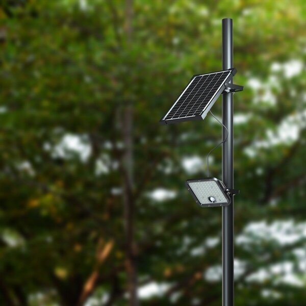 LED stmievateľný solárny reflektor so senzorom LED/10W/3,7V 4000/6000K IP65 + DO