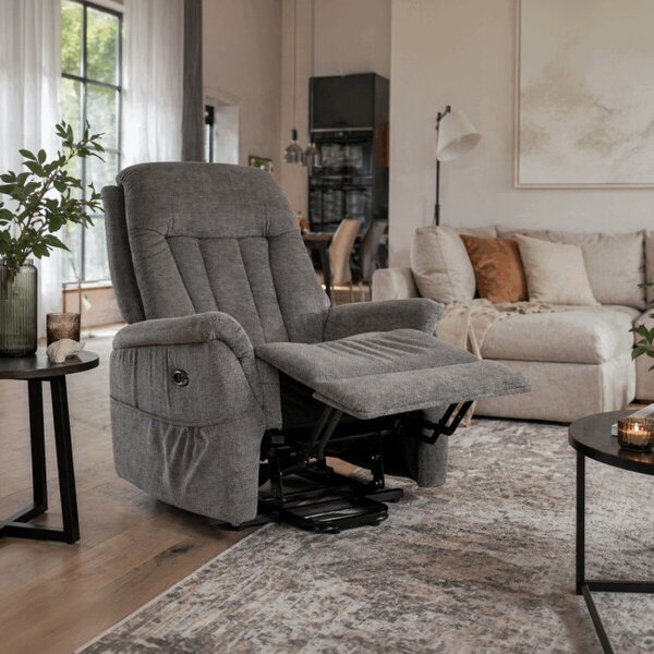 Polohovacie kreslo sivé, elektrické TV-Q8575 GREY2