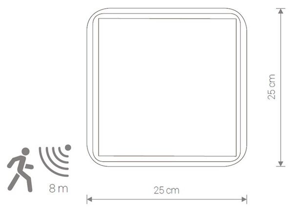 Svietidlo so senzorom pohybu Nowodvorski TAHOE II WHITE SENSOR 10040