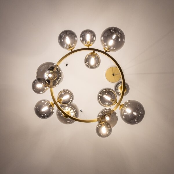 Brilagi - LED Luster na lanku MILLA 15xG9/3W/230V zlatá/dymová