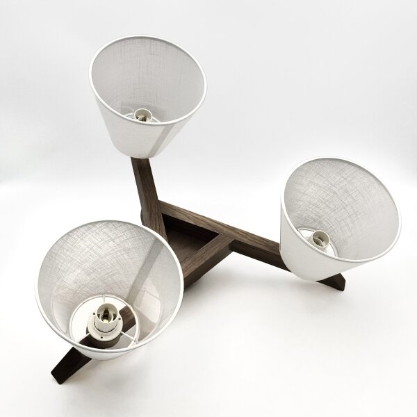 Brilagi - LED Prisadený luster ANTHONY 3xE14/40W/230V dub orech/biela
