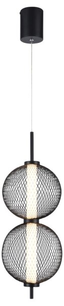 LED luster na lanku PUMA LED/10W/230V priemer 14 cm čierny