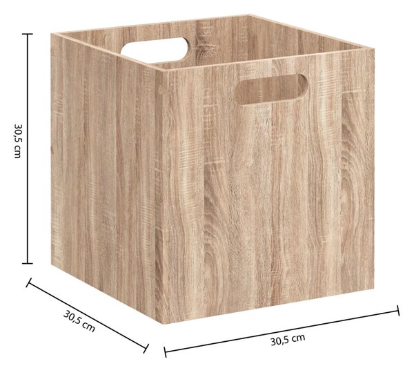 Úložný box Wood, 31x31x31 cm, hnedá