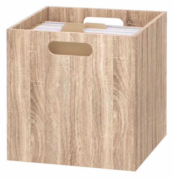 Úložný box Wood, 31x31x31 cm, hnedá