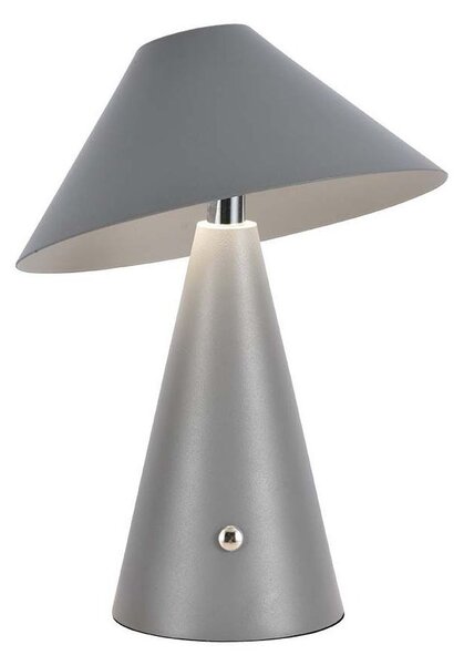 Sivá LED stolová nabíjacia lampa 240mm 3W – LED lampičky a baterky > Stolové LED lampičky