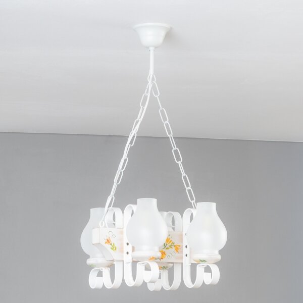 Brilagi - Luster na reťazi QUEEN 4xE14/40W/230V buk/krémová