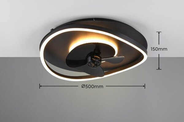 Trio Reality TR67393132 LED ventilátor s osvetlením SORTLAND | 30W integrovaný LED zdroj | 3500lm | 2700-6500K