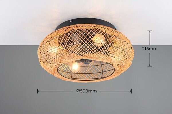 Trio Reality TR67302126 ventilátor s osvetlením LILLESAND E27