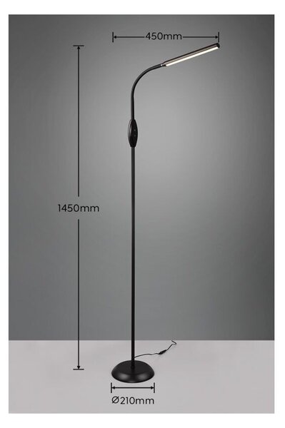 Trio Reality TR47641102 LED stojacia lampa TORO | 5W integrovaný LED zdroj | 700lm | 3000+4000+5000K