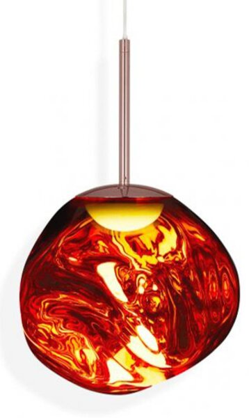 Tom Dixon LED závesné svietidlo Melt Mini, Ø 28 cm, medená, Meď, Obývacia izba / jedáleň, Plast, Dizajn, Závesné svietidlo