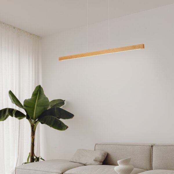 Závesný LED luster na lanku VERDE LED/18W/230V 3000K 106 cm dub