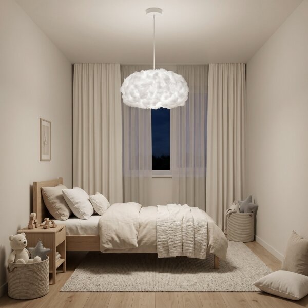 Brilagi - Luster na lankách SOLEAIR 1xE27/60W/230V pr. 45 cm biela