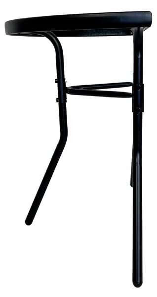 Dekorstudio Polkruhový sklenený kávový stolík na balkón