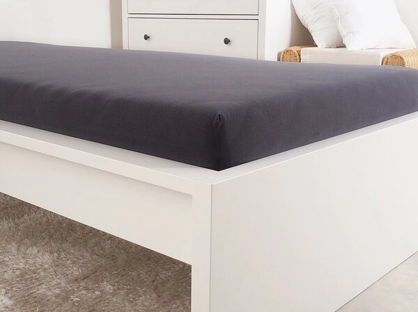 Jersey plachta do detskej postieľky EXCLUSIVE 60x120 cm antracitová