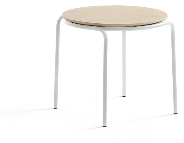 Konferenčný stolík Ashley, Ø570 x 470 mm, biela, breza
