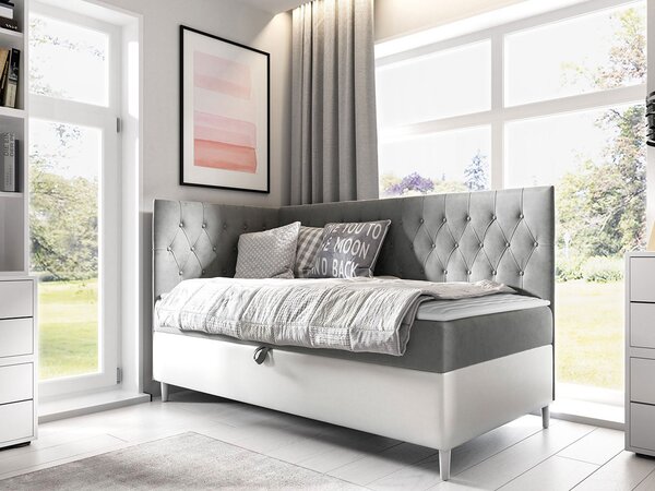 Mirjan24 Kontinentálna posteľ Junior Gerdise 3, Strana: ľavá, Rozmer postele: 80x200, Dostupné poťahy: ekokoža Soft 017 (biela) + Fresh 04 5903211193248