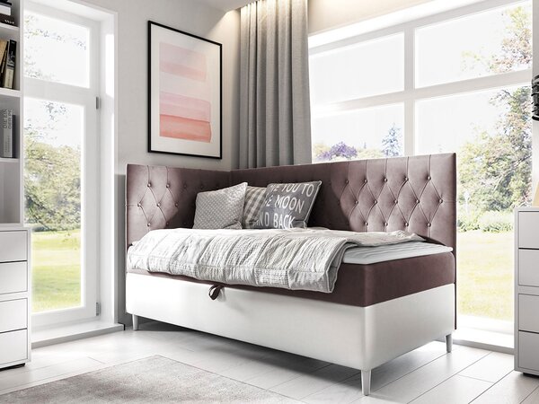 Mirjan24 Kontinentálna posteľ Junior Gerdise 3, Strana: ľavá, Rozmer postele: 80x200, Dostupné poťahy: ekokoža Soft 017 (biela) + Fresh 04 5903211193248