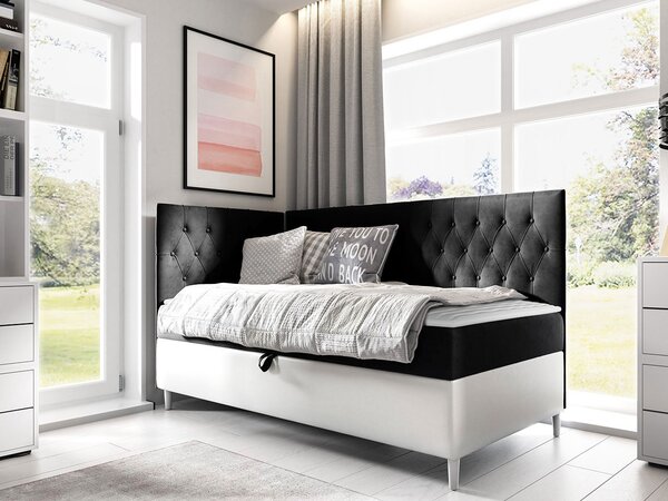 Mirjan24 Kontinentálna posteľ Junior Gerdise 3, Strana: ľavá, Rozmer postele: 80x200, Dostupné poťahy: ekokoža Soft 017 (biela) + Fresh 04 5903211193248
