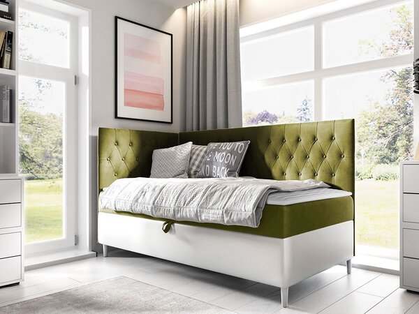 Mirjan24 Kontinentálna posteľ Junior Gerdise 3, Strana: ľavá, Rozmer postele: 80x200, Dostupné poťahy: ekokoža Soft 017 (biela) + Fresh 04 5903211193248