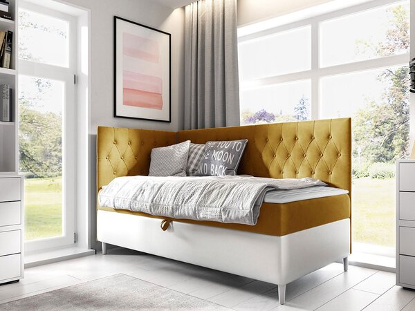 Mirjan24 Kontinentálna posteľ Junior Gerdise 3, Strana: ľavá, Rozmer postele: 80x200, Dostupné poťahy: ekokoža Soft 017 (biela) + Fresh 04 5903211193248