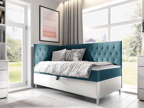 Mirjan24 Kontinentálna posteľ Junior Gerdise 3, Strana: ľavá, Rozmer postele: 80x200, Dostupné poťahy: ekokoža Soft 017 (biela) + Fresh 04 5903211193248