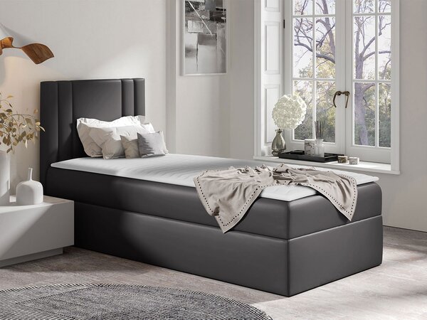 Mirjan24 Jednolôžková posteľ Neresko Mini, Strana: ľavá, Rozmer postele: 80x200, Dostupné poťahy: ekokoža Soft 011 (čierna) 5903211175831