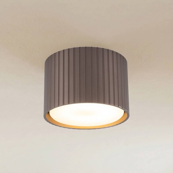 TK Lighting Stropné svietidlo Ferro, hnedé, plastové, výška 6 cm, GX53, Hnedá / hrdzavá, Obývacia izba / jedáleň, Plast, Moderný, Závesné svietidlo