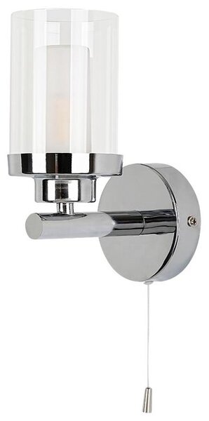 Kúpelňové nástenné svietidlo so spínačom IP44, 1 x G9