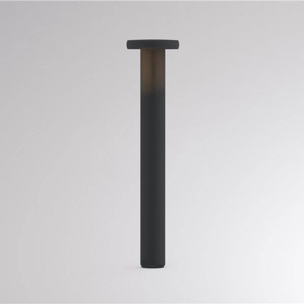 Chodníkové LED svetlo CIRC, zapnutie/vypnutie, antracitová farba, výška 82 cm,, Čierna, Hliník, Moderný, Osvetlenie príjazdovej cesty
