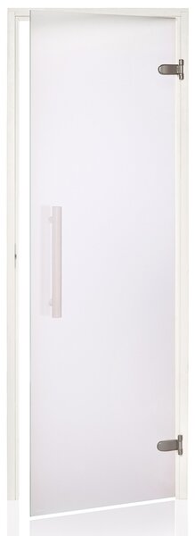 Andres dvere do sauny Medium číre 7x19 White satinato osika