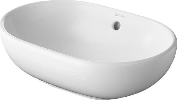 Duravit Bathroom_Foster - Umývadlo na dosku, 495x350 mm, s prepadom, bez otvoru na batériu, biela 0335500000