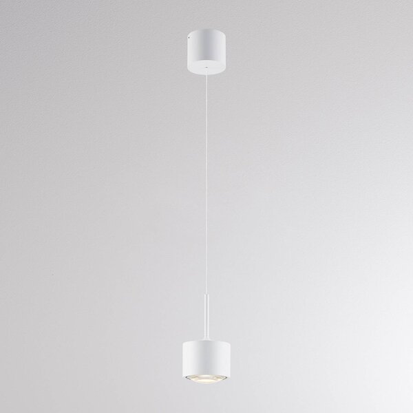 Molto Luce LED závesné svietidlo MAG MINI, biele, Ø 9 cm, stmievateľné, kovové, Biela / opálová, Obývacia izba / jedáleň, Hliník, Moderný, Závesné svietidlo