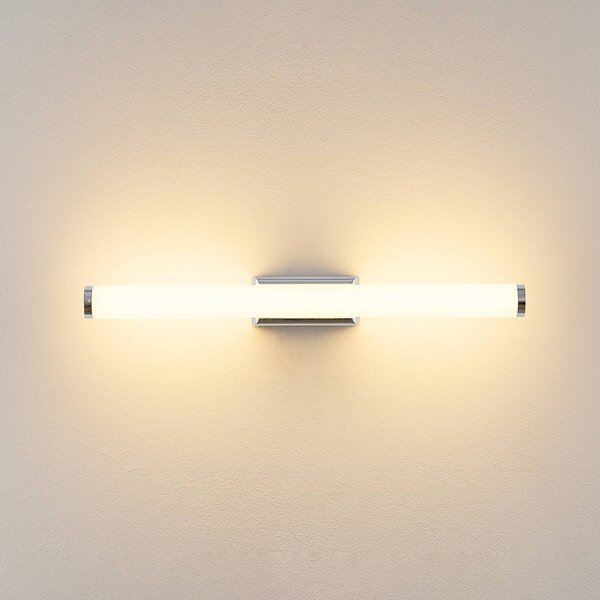 Molto Luce LED nástenné svetlo VINA S, chrómová farba, šírka 40 cm, IP44,, Chrómová / strieborná, Kúpeľňa, Hliník, Moderný
