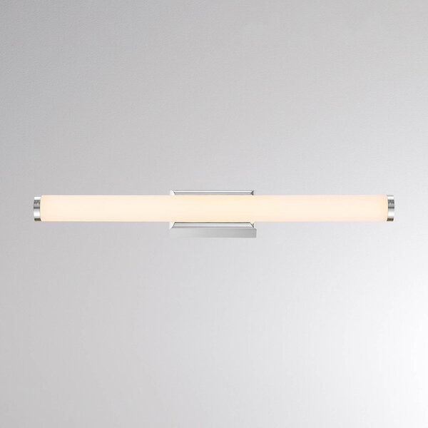 Molto Luce LED nástenné svetlo VINA S, chrómová farba, šírka 40 cm, IP44,, Chrómová / strieborná, Kúpeľňa, Hliník, Moderný