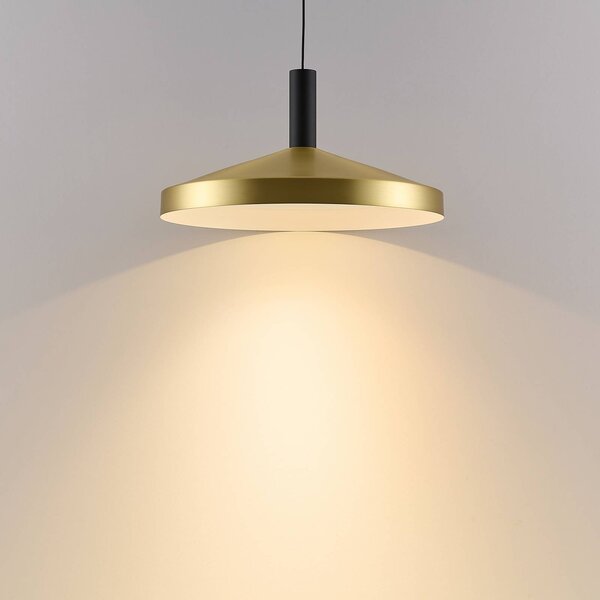 LED závesné svietidlo LORA III, mosadz, Ø 36 cm, stmievateľné, 40°, Mosadz / zlato, Obývacia izba / jedáleň, kov, Moderný, Závesné svietidlo