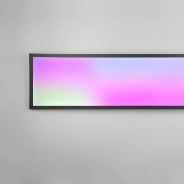 Stropné svietidlo Beta LED, dĺžka 119 cm, čierne, RGBW,, Čierna, Obývacia izba / jedáleň, kov, Moderný, Stropné svetlo