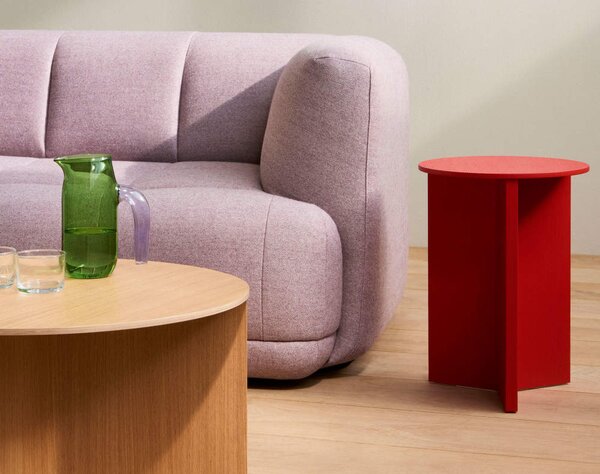 HAY Stolík Slit Wood high, candyred