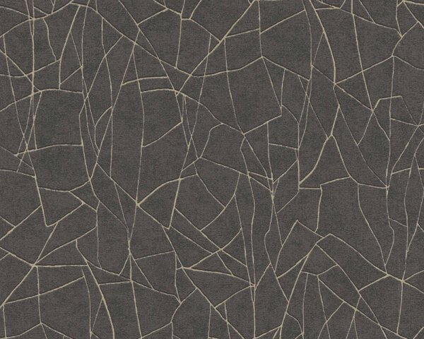A.S. Création | Vliesová tapeta na stenu French Affair 39934-4 | 0,53 x 10,05 m | čierna, zlatá