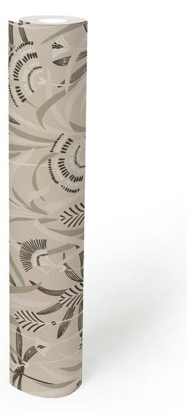 A.S. Création | Vliesová tapeta na stenu French Affair 39936-1 | 0,53 x 10,05 m | krémová, šedá, čierna, biela, metalická