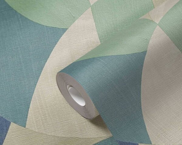 A.S. Création | Vliesová tapeta na stenu French Affair 39932-2 | 0,53 x 10,05 m | krémová, béžová, modrá, zelená, tyrkysová