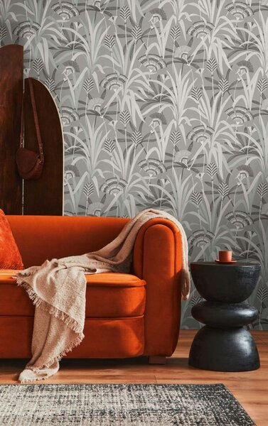 A.S. Création | Vliesová tapeta na stenu French Affair 39936-2 | 0,53 x 10,05 m | šedá, čierna, zelená, biela