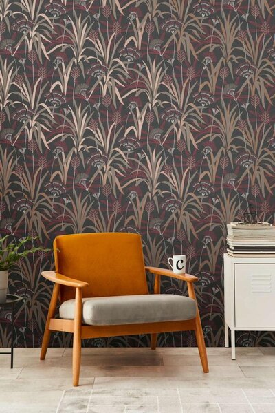 A.S. Création | Vliesová tapeta na stenu French Affair 39936-4 | 0,53 x 10,05 m | čierna, šedá, medená, vínová, biela
