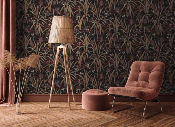 A.S. Création | Vliesová tapeta na stenu French Affair 39936-4 | 0,53 x 10,05 m | čierna, šedá, medená, vínová, biela
