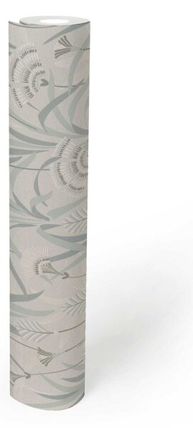 A.S. Création | Vliesová tapeta na stenu French Affair 39936-3 | 0,53 x 10,05 m | šedá, zelená, biela, metalická