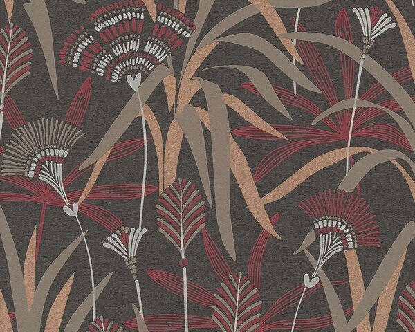 A.S. Création | Vliesová tapeta na stenu French Affair 39936-4 | 0,53 x 10,05 m | čierna, šedá, medená, vínová, biela
