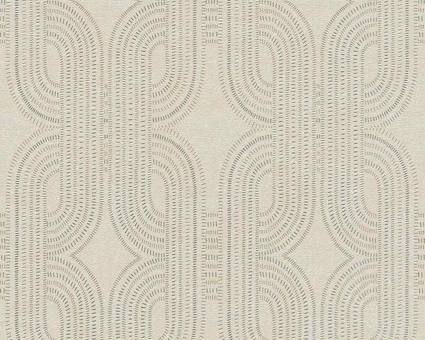 A.S. Création | Vliesová tapeta na stenu French Affair 39937-1 | 0,53 x 10,05 m | šedá, metalická