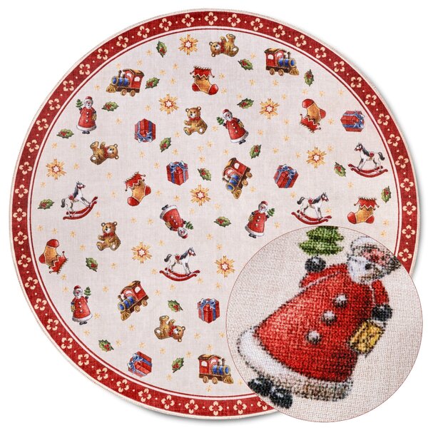 Villeroy & Boch , Kusový koberec Toy's delight s potlačou 106192 Red, Multicolor kruh, 150x150 (priemer) kruh, červená, obývacia izba