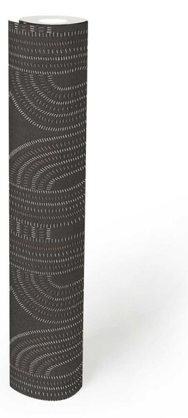 A.S. Création | Vliesová tapeta na stenu French Affair 39937-4 | 0,53 x 10,05 m | čierna, metalická, bronzová