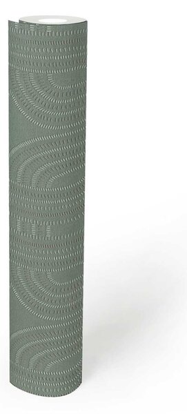 A.S. Création | Vliesová tapeta na stenu French Affair 39937-5 | 0,53 x 10,05 m | zelená, metalická